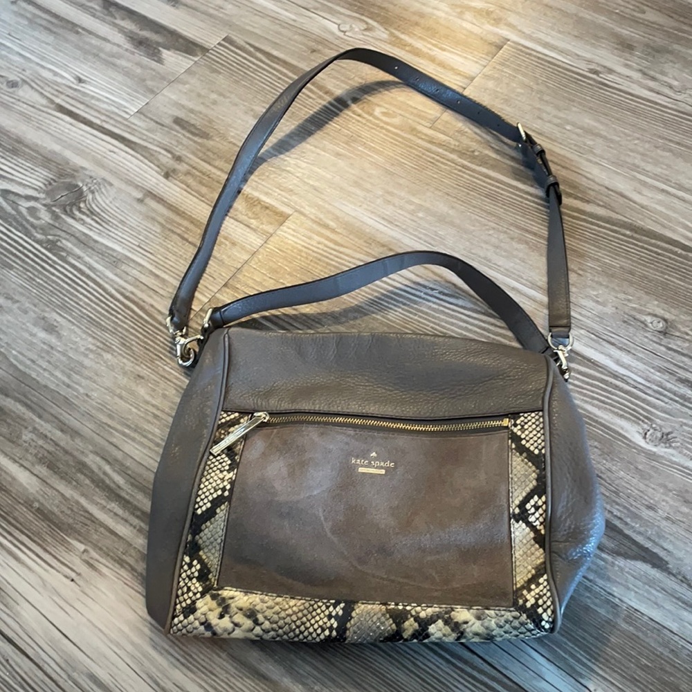 Kate Spade ♠️ Snake Print and Gray Purse